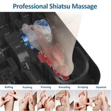 MOUNTRAX Foot Massager with Heat, Shiatsu Massager Machine, Electric Foot Massager, Fits Feet Up to Men Size 12 (Black)