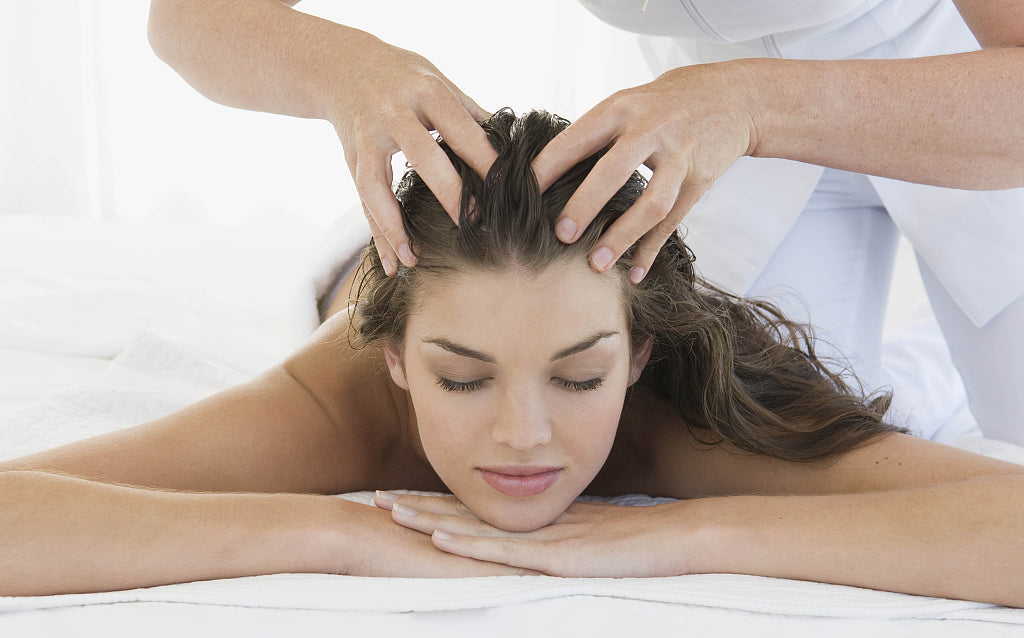 scalp massage, Mountrax, Massage Therapy, headache relief, Hair growth, prevent hair drops, reduce dandruff, hair fall