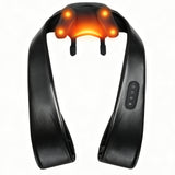 MOUNTRAX Cordless Neck & Shoulder Massager with Heat — Hands‑Free Shiatsu Relief for Neck Stiffness, Shoulder Tension & Muscle Soreness
