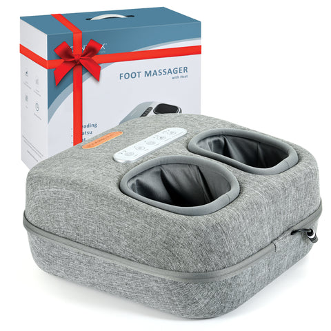 MOUNTRAX Foot Massager with Heat — Deep Shiatsu Kneading & Air Compression Relief for Plantar Fasciitis, Foot Pain & Improve Circulation
