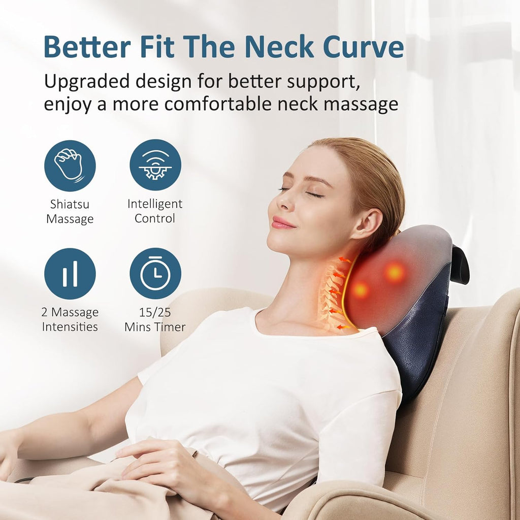 MOUNTRAX Back Massager with Heat, Shiatsu Neck and Back Massager for Pain Relief Mountrax MOUNTRAX Back Massager with Heat, Shiatsu Neck and Back Massager for Pain Relief Mountrax