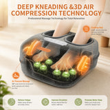 MOUNTRAX Foot Massager with Heat — Deep Shiatsu Kneading & Air Compression Relief for Plantar Fasciitis, Foot Pain & Improve Circulation
