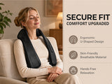 MOUNTRAX Cordless Neck & Shoulder Massager with Heat — Hands‑Free Shiatsu Relief for Neck Stiffness, Shoulder Tension & Muscle Soreness