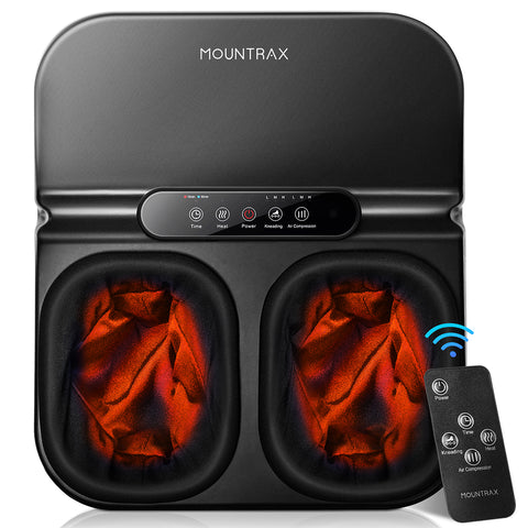 Foot Massager with Heat, Shiatsu Massager Machine with Remote (Black)