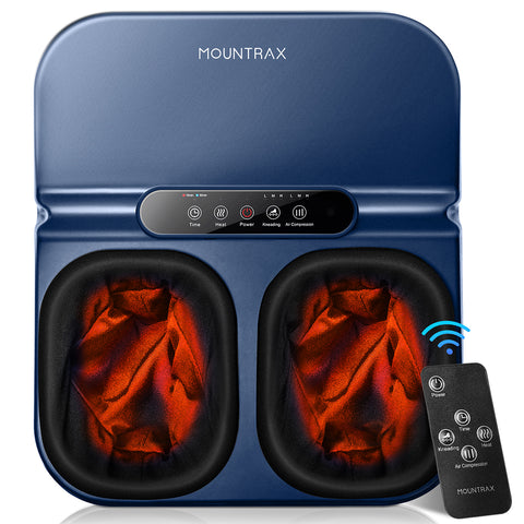 Foot Massager with Heat, Shiatsu Massager Machine with Remote(Blue)