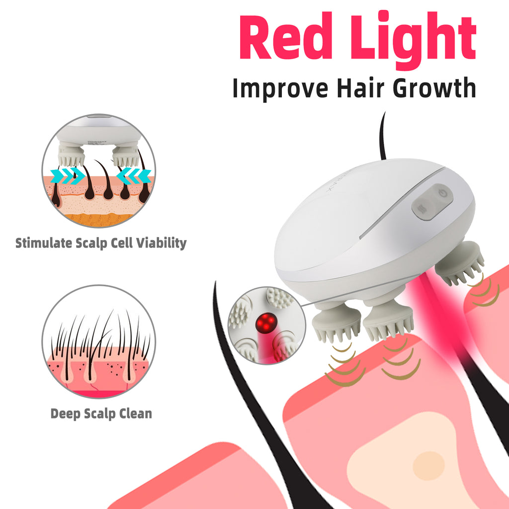 Smart Scalp Massager with Vibration, Heating Function and Red Light Mountrax Smart Scalp Massager with Vibration, Heating Function and Red Light Mountrax