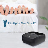 MOUNTRAX Foot Massager with Heat, Shiatsu Massager Machine, Electric Foot Massager, Fits Feet Up to Men Size 12 (Black)