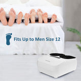 MOUNTRAX Foot Massager with Heat, Shiatsu Massager Machine, Electric Foot Massager with Remote, Fits Feet Up to Men Size 12 (White)
