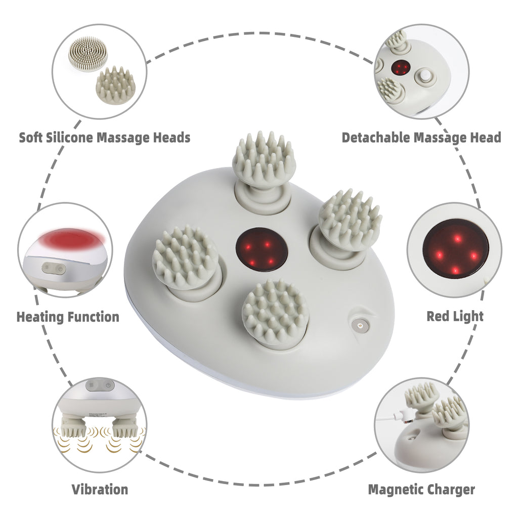 Smart Scalp Massager with Vibration, Heating Function and Red Light Mountrax Smart Scalp Massager with Vibration, Heating Function and Red Light Mountrax